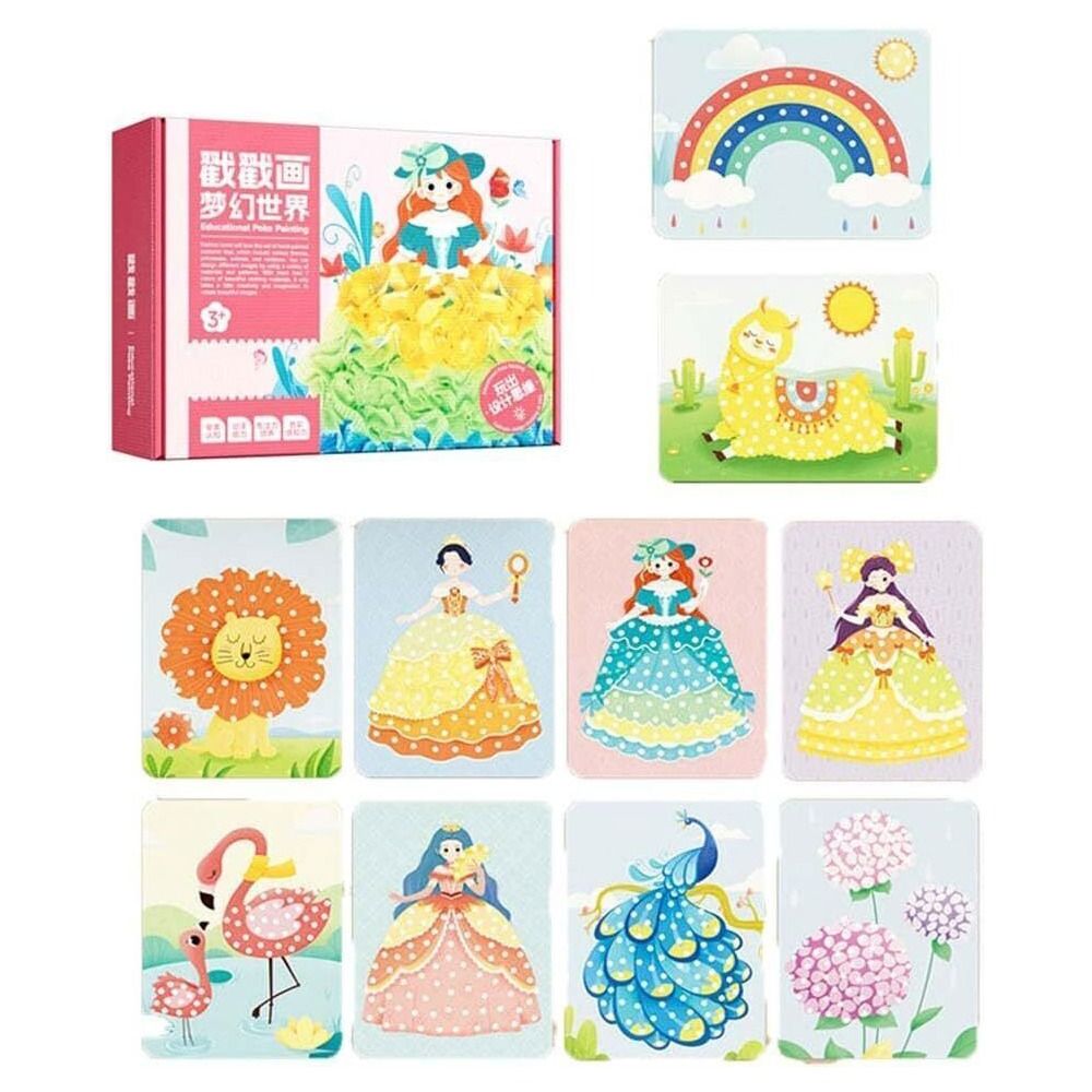 DEMI Gậy nghệ thuật Đồ chơi nghệ thuật Tự làm chọc Câu Đố Tranh Màu Nước Đồ chơi giáo dục 3D Tự làm Bông ngọc trai Tranh Poke giáo dục Phòng ngủ