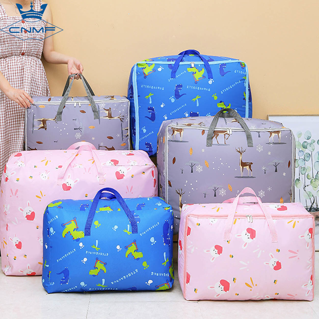 CNMF Blanket Storage Bag Folding Closet Organizer Large-Capacity Travel Package Bag Dustproof Organizer For Clothes Bag Large-Capacity Travel Package Bag