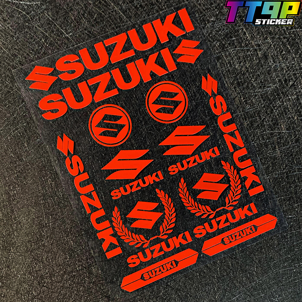 Suitable for Suzuki SUZUKI Motorcycle Sticker, Waterproof Car Logo Decoration, Reflective Sticker, Pedal, Body Shock Absorption and Flower Drawing