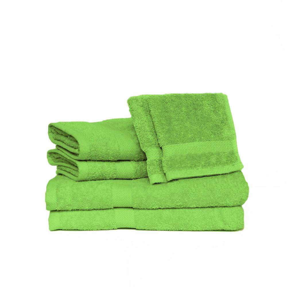bright colored bath towels