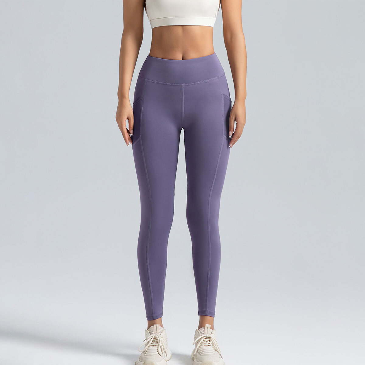 SUPERFLOWER Women's Yoga Pants with Pockets Plus Size Sports Leggings Gym Tummy Control Jogging Slim Fitness Cycling Pants