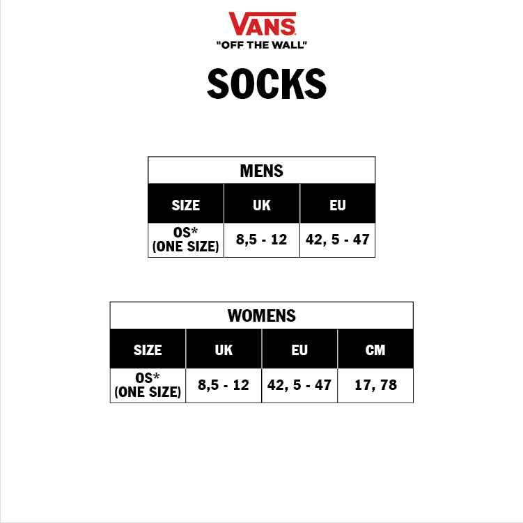 Vans Kids Shoe Size Vans Size Chart Men Chart Size Kids Vans Size
