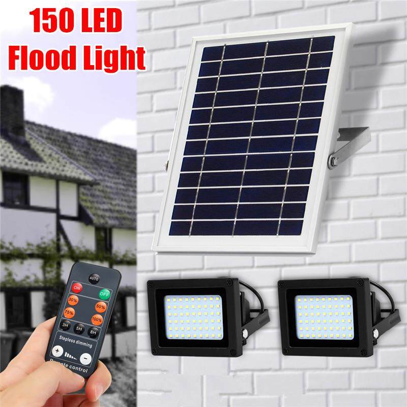 【Free Vận Chuyển + Đèn Flash Deal】Solar Pha 150 ĐÈN LED Năng Lượng Mặt Trời Tấm Pin Năng Lượng Mặt Trời Điều Khiển từ xa Cảm Biến An Ninh Ngoài Trời Đèn hiên Hiên Nhà Sàn Tàu Sân Vườn Nhà Để Xe Driveway Outsides Treo Tường