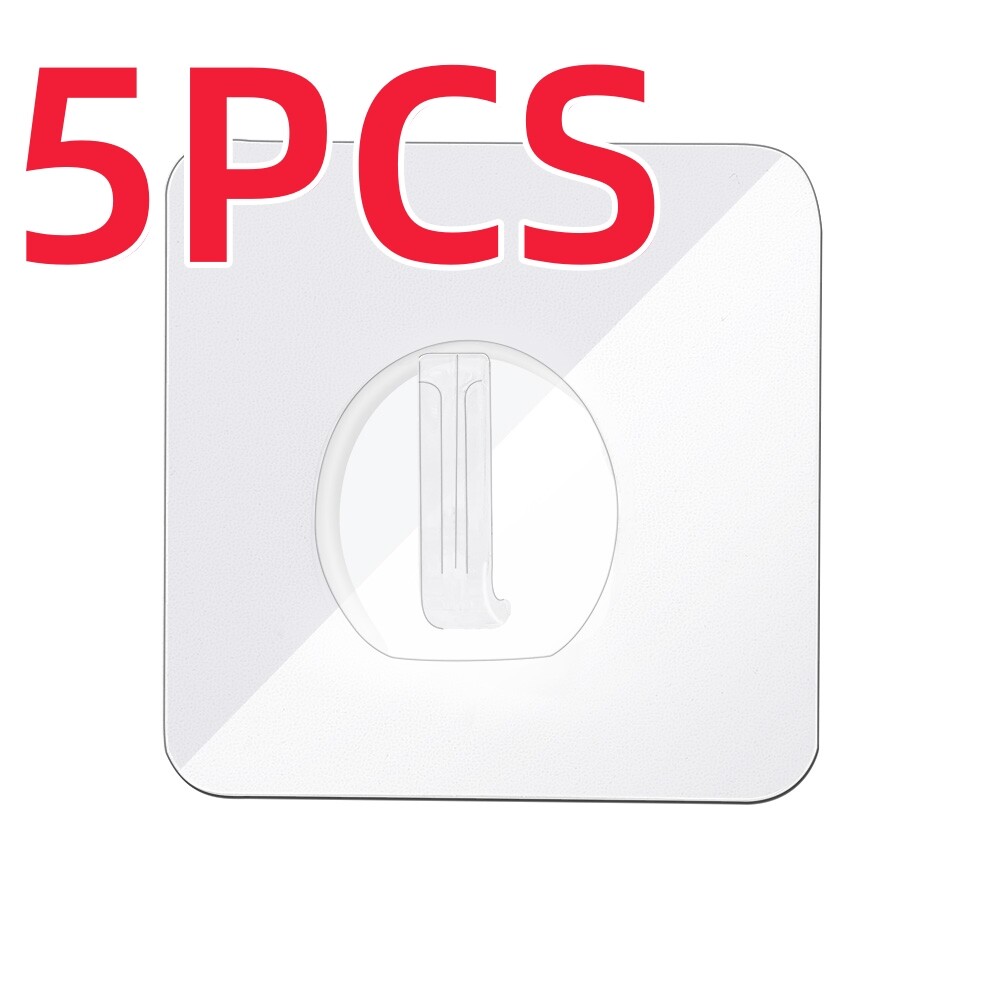 1/5/10PCS Multifunction Punch-free Self Adhesive Wall Storage Hook / Power Plug Socket Holder Non-Marking Screw Hanging Stickers /Kitchen&Bathroom Hanging Storage Hook