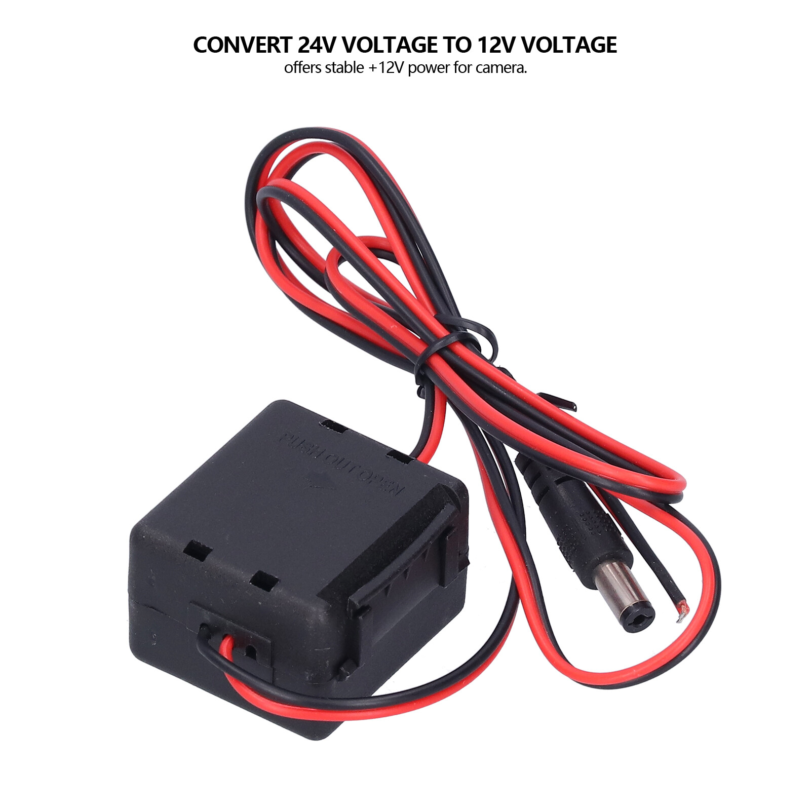 24V to 12V Power Converter Voltage Transformer Built-In Filter for Car Truck Bus Parking Camera