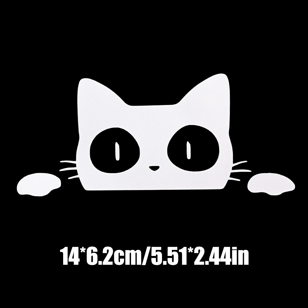 PVC Waterproof Car Stickers Creative Cute Animal Cartoon Cat Big Eyes