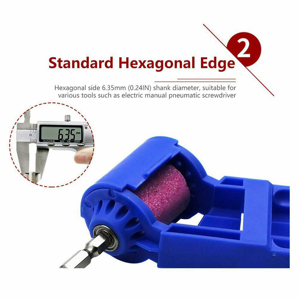 Toolstar Portable Drill Bit Sharpener Sharpening Tool Corundum Resisting Grinding Wheel Grindstone Accessories with Buckle
