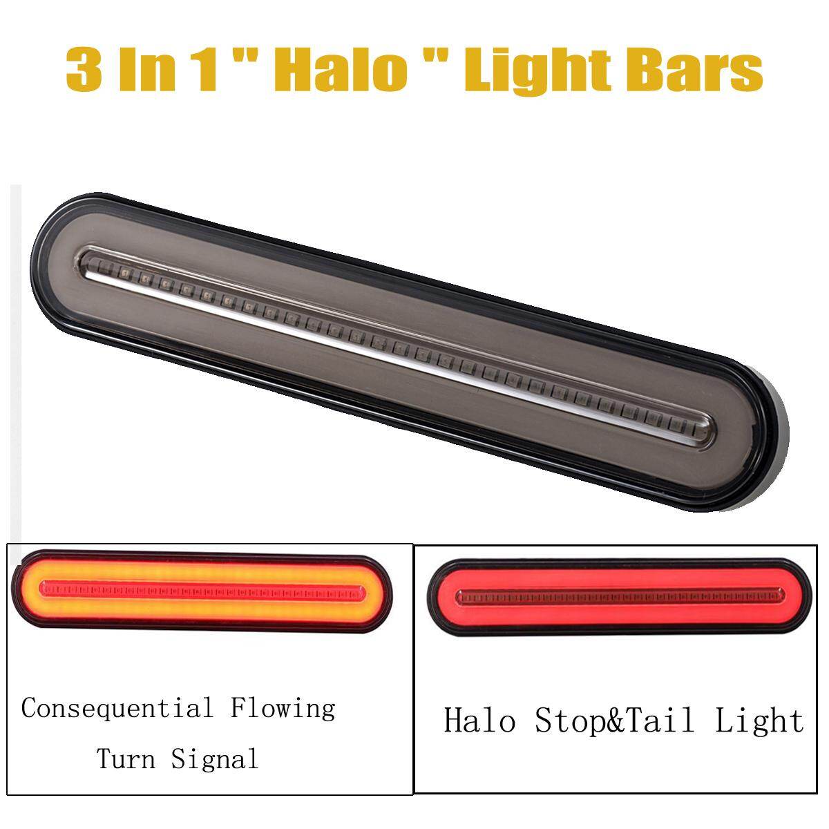 【Free Shipping + Flash Deal】28 LED Flowing Reverse Stop Brake Turn Signal Rear Tail Light Truck Trailer RV