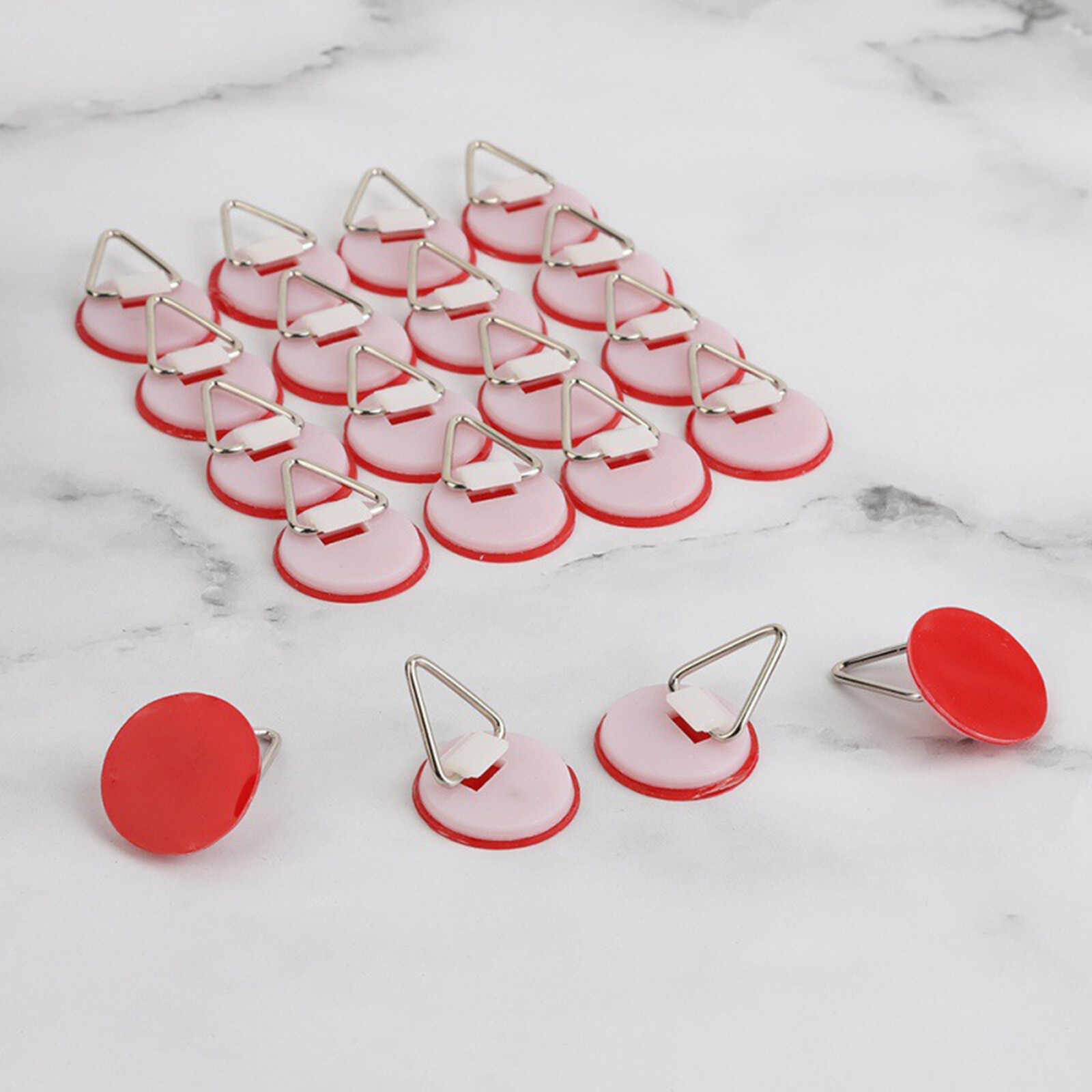 Baoblaze 20 Pc Portable Wall Plate Holder Invisible Adhesive Hanger Set Dish Hooks