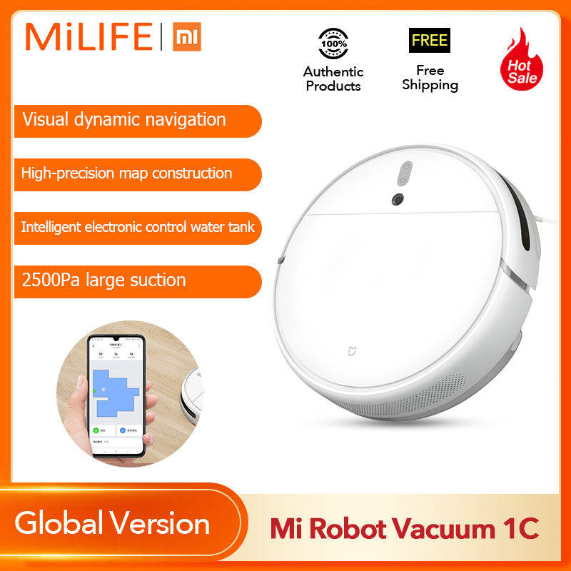 Xiaomi Mijiaเครื่องดูดฝุ่น1C 40W 2000Paไร้สายเปียกและแห้งหุ่นยนต์กวาดบ้านแอปรีโมทคอนโทรลอัตโนมัติCharge Ultra-บางเครื่องดูดฝุ่นไร้เสียงเครื่องดูดฝุ่นอินฟราเรดเครื่องดูดฝุ่นอัจฉริยะเครื่องดูดฝุ่นสำหรับHome Office Xiaomi Mijiaเครื่องดูดฝุ่น1C 40W 2000Paไร้สายเปียกและแห้งหุ่นยนต์กวาดบ้านแอปรีโมทคอนโทรลอัตโนมัติCharge Ultra-บางเครื่องดูดฝุ่นไร้เสียงเครื่องดูดฝุ่นอินฟราเรดเครื่องดูดฝุ่นอัจฉริยะเครื่องดูดฝุ่นสำหรับHome Office