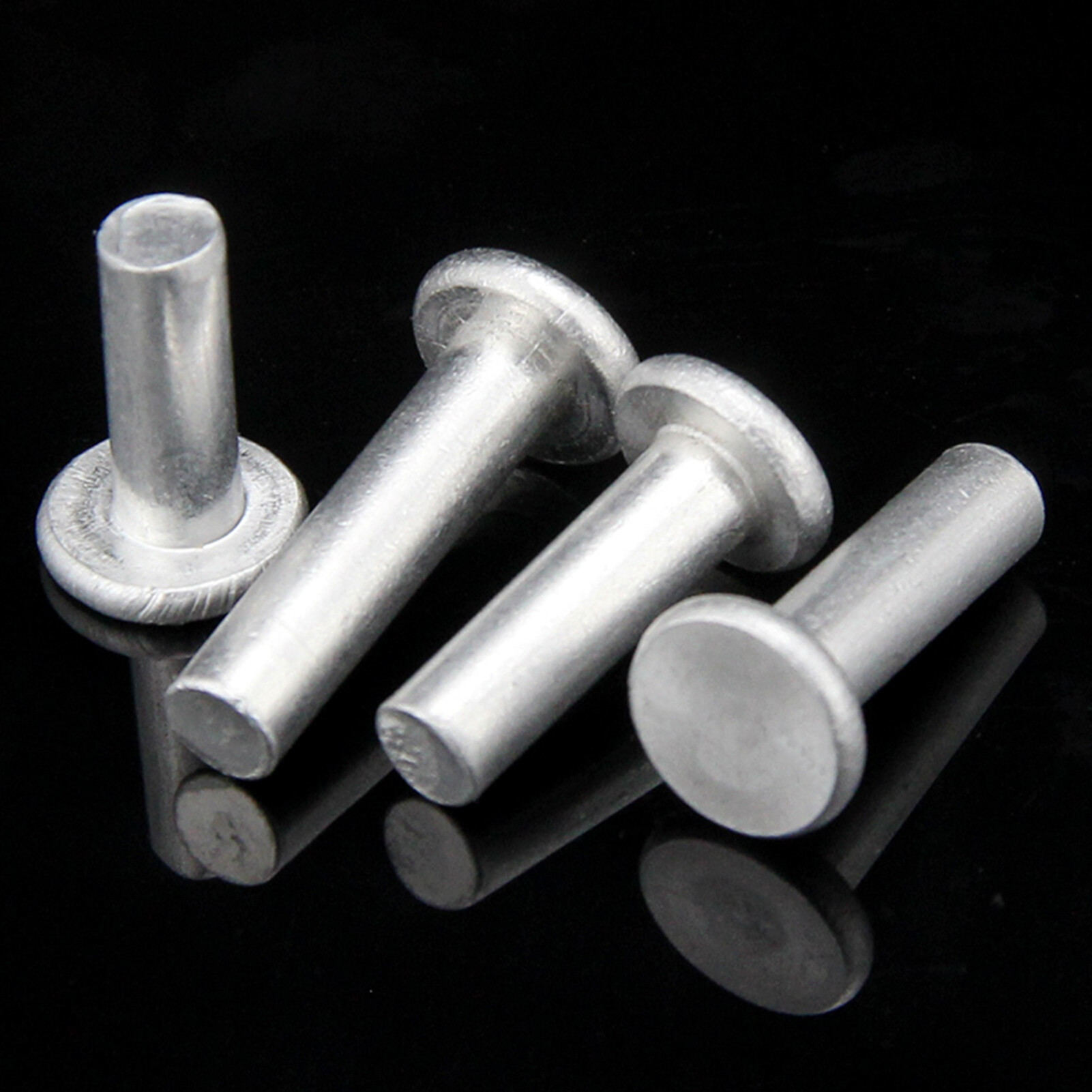 Đậu Lăng, 350 Cái Đinh Tán M4 Bộ Đinh Tán Cứng Đầu Phẳng Bằng Nhôm Độ Bền Cao Nhỏ Cho Da