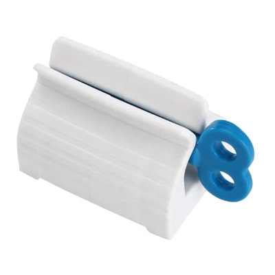 Prettyia Plastic Rolling Tube Toothpaste Squeezer Toothpaste Seat Holder Stand Rotate Toothpaste Dispenser for Bathroom