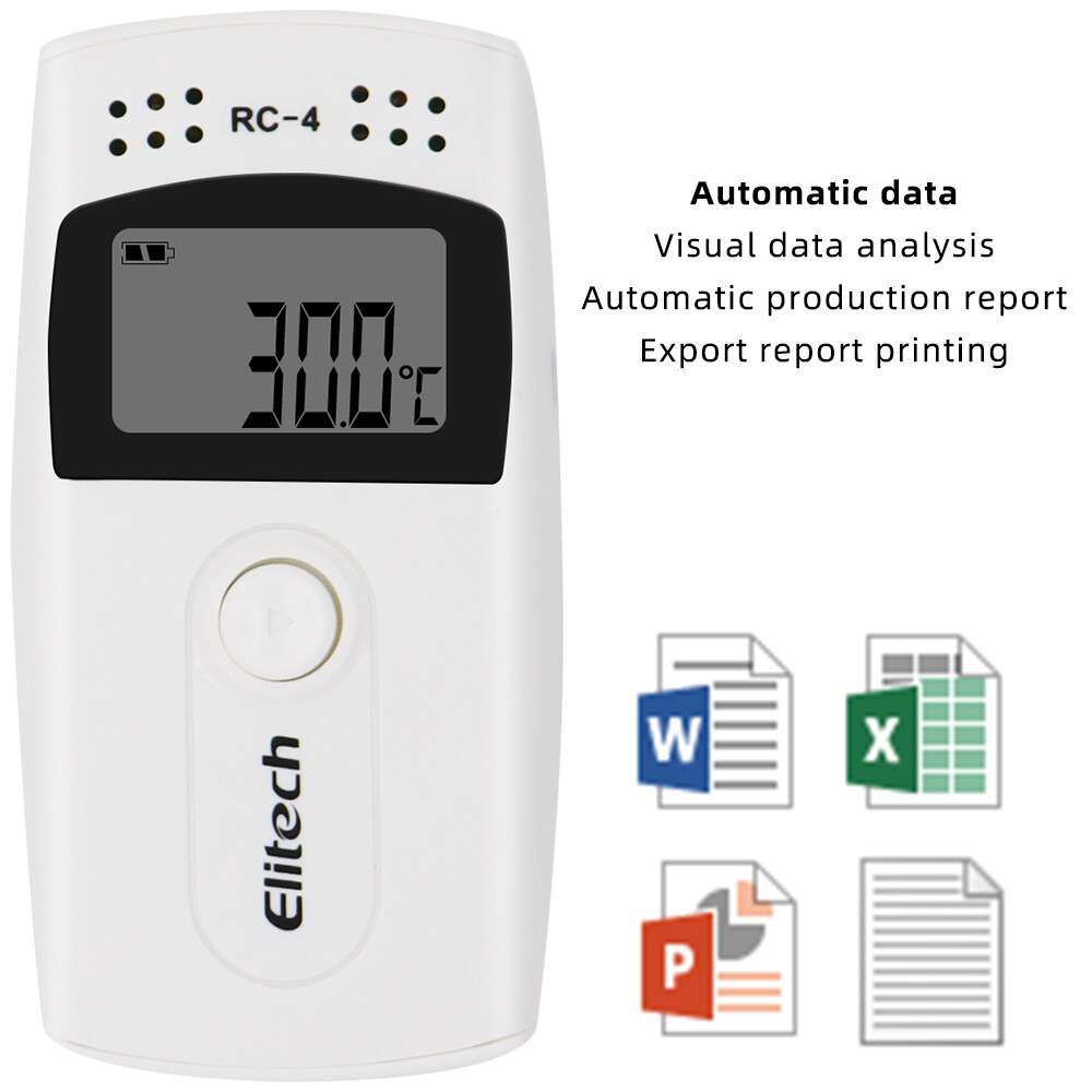 Digital USB Temperature Humidity Data Logger RC-4/RC-4HC/RC-5/GSP-6/RC-5+ LCD with External Sensor Cold-chain Transportation Digital USB Data Logger