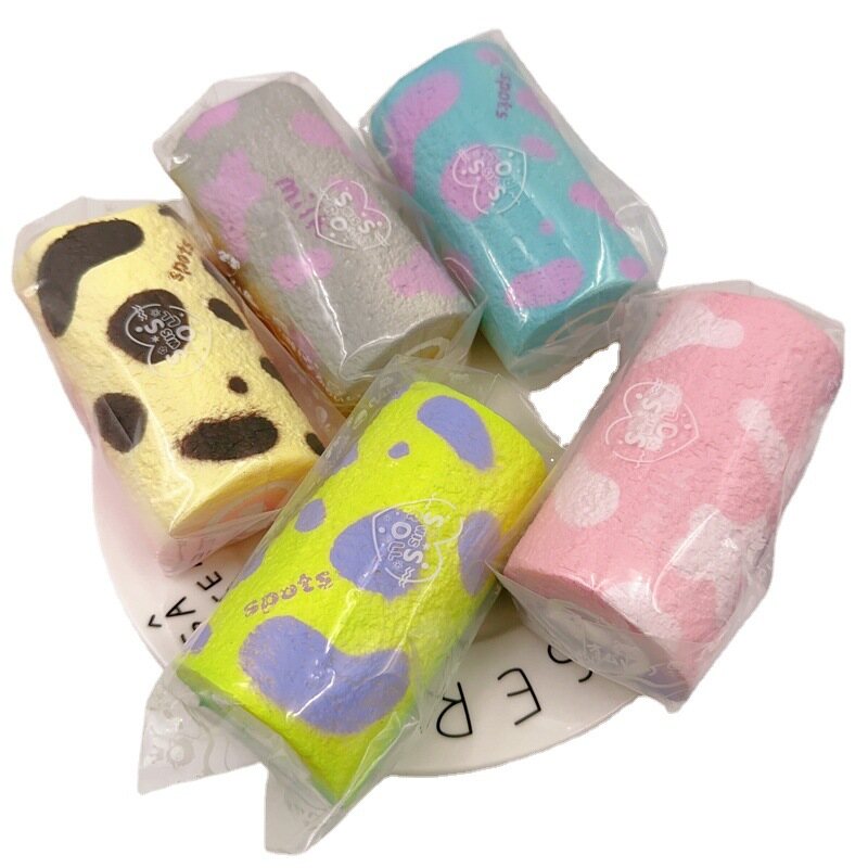 PU đàn hồi chậm Squishy trứng cuộn giải nén mềm mô phỏng bánh trang trí văn phòng đồ chơi đồ chơi xả stress