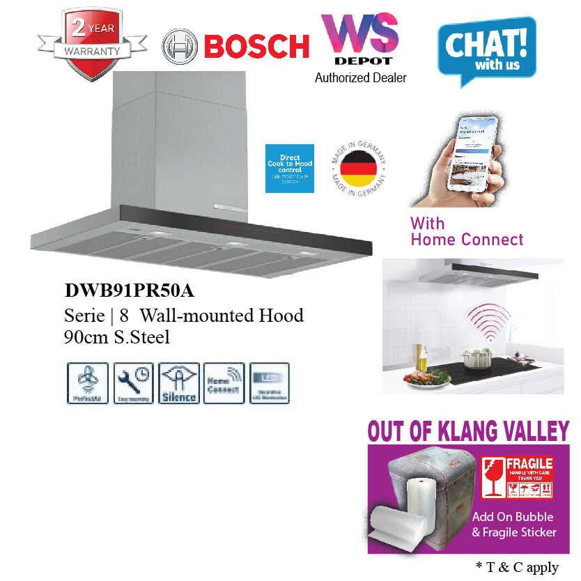 Bosch DWB91PR50A Series 8 Cooker Hood 90cm / Bosch DWB91PR50A Chimney