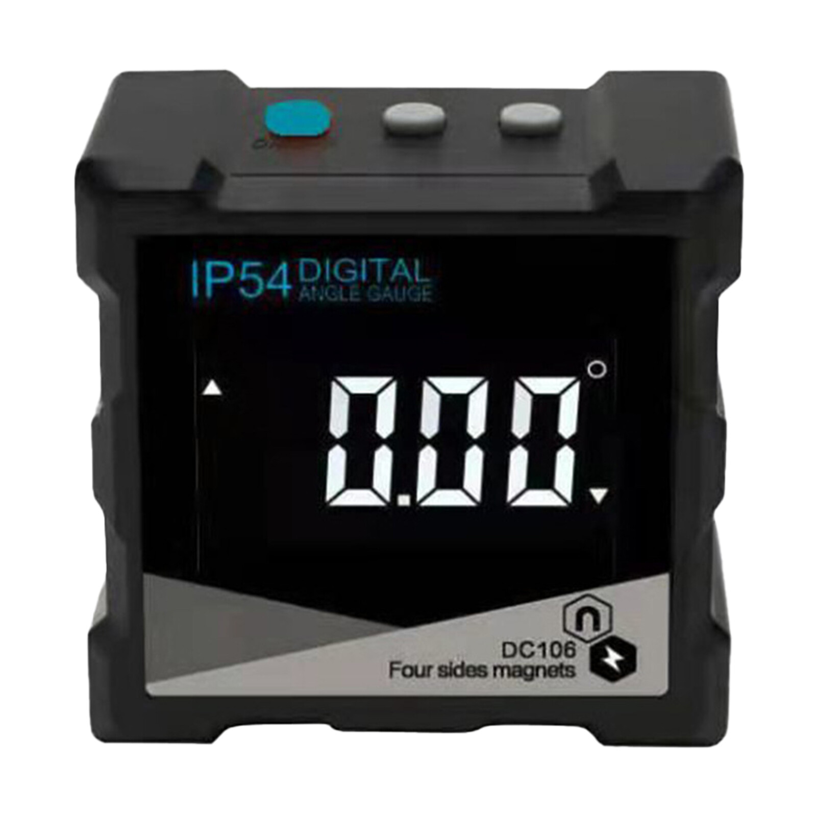 Farfi Digital Angle Protractor High Precision Strong Suction LCD Display Screen IP54 4 x 90 Degree Four-side Magnets Bevel Meter for Manufacturing Useful Digital Angle