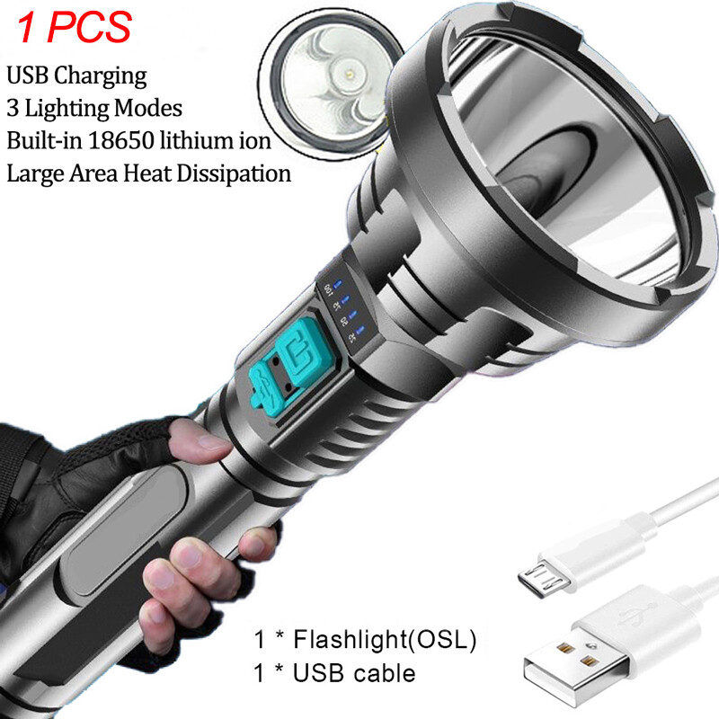 Original Super Bright 10000000LM Torch Powerful LED Flashlight USB Re-chargeable Tactical light flashlight re-chargeable torchlight flashlight powerful emergency light re-chargeable flashlight
