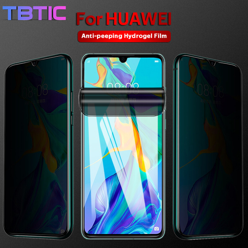 Privacy Hydrogel Film Full Coverage Anti-peeping Screen Protector For Huawei P50 P30/P40Pro Mate 20/30 Pro/Honor 30Pro Nova7 Pro（Not Tempered Glass）