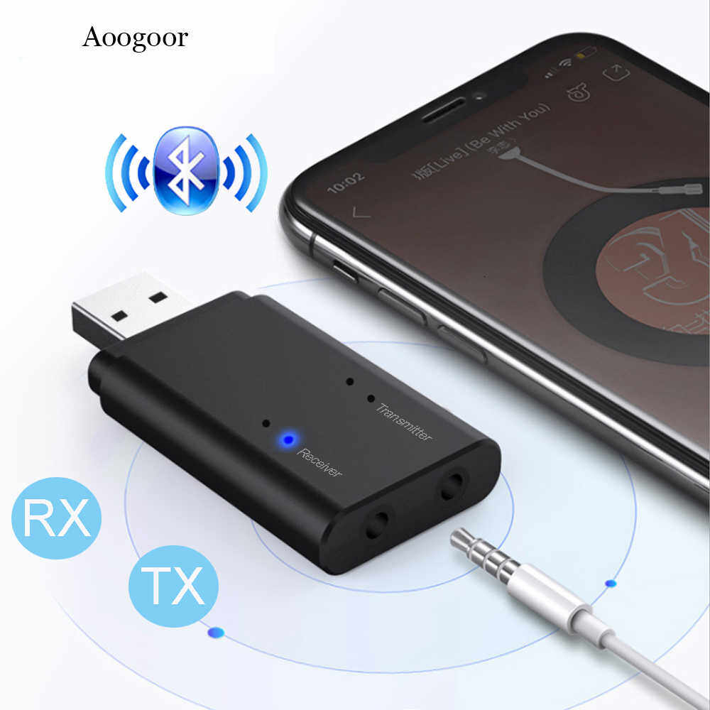 Aoogoor Universal 3.5 มม.แจ็คบลูทูธแฮนด์ฟรีเสียงเพลงอะแดปเตอร์เต้ารับ Auto AUX สำหรับหูฟังลำโพง