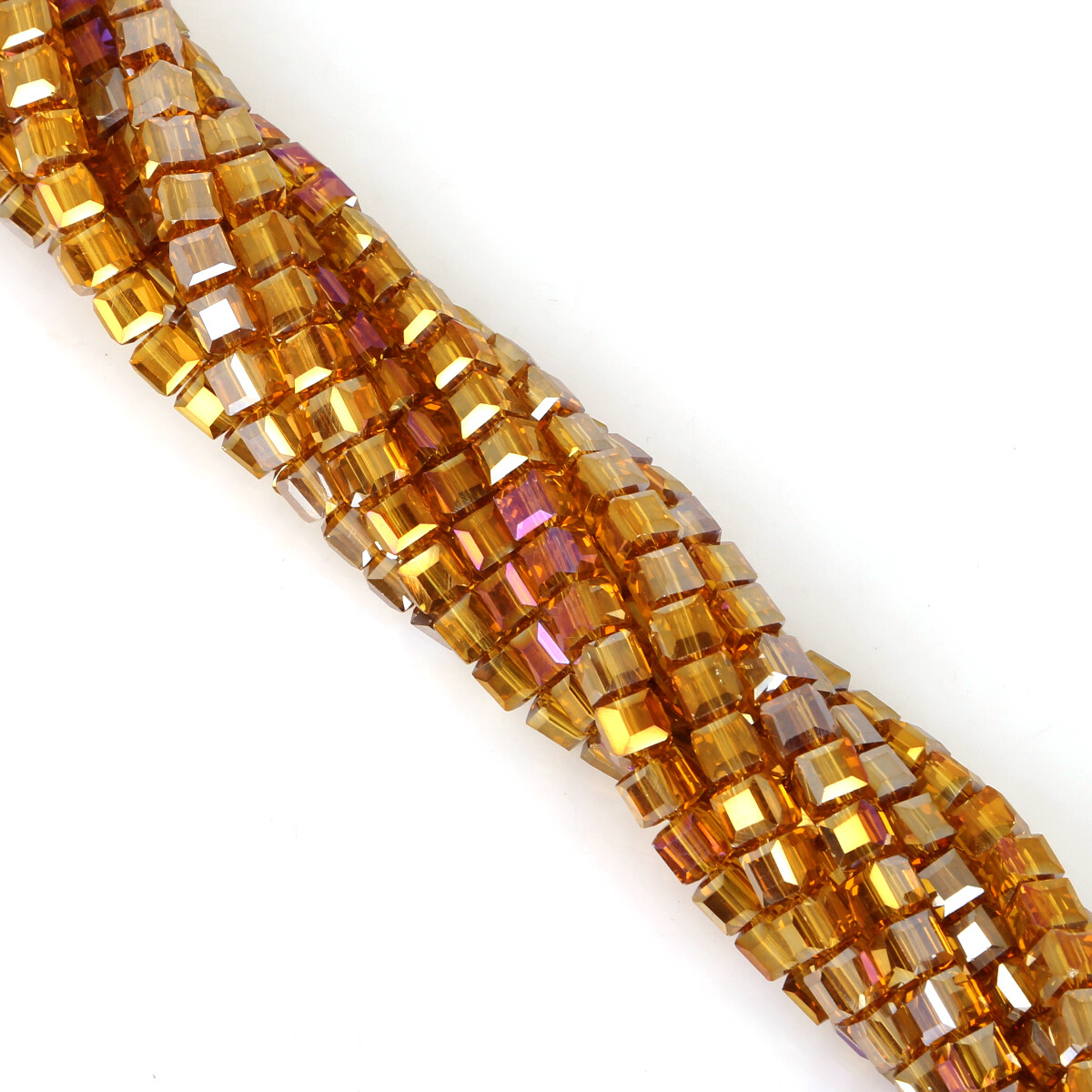 50pcs Square Shape Crystal Cube 6mm Glass Beads Loose Spacer Beads For Jewelry Making DIY Bracelet Necklace