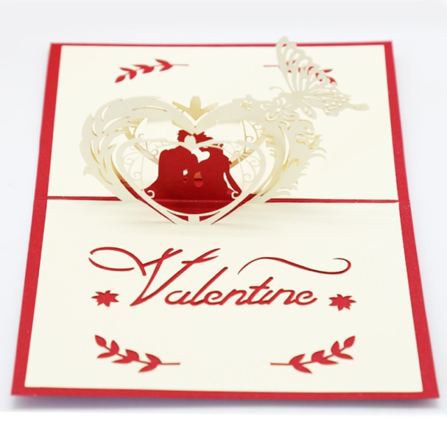 615Love Postcard 3D Pop UP Greeting Cards Wedding Birthday Anniversary For Couples Wife Husband Handmade Valentines Day Gift