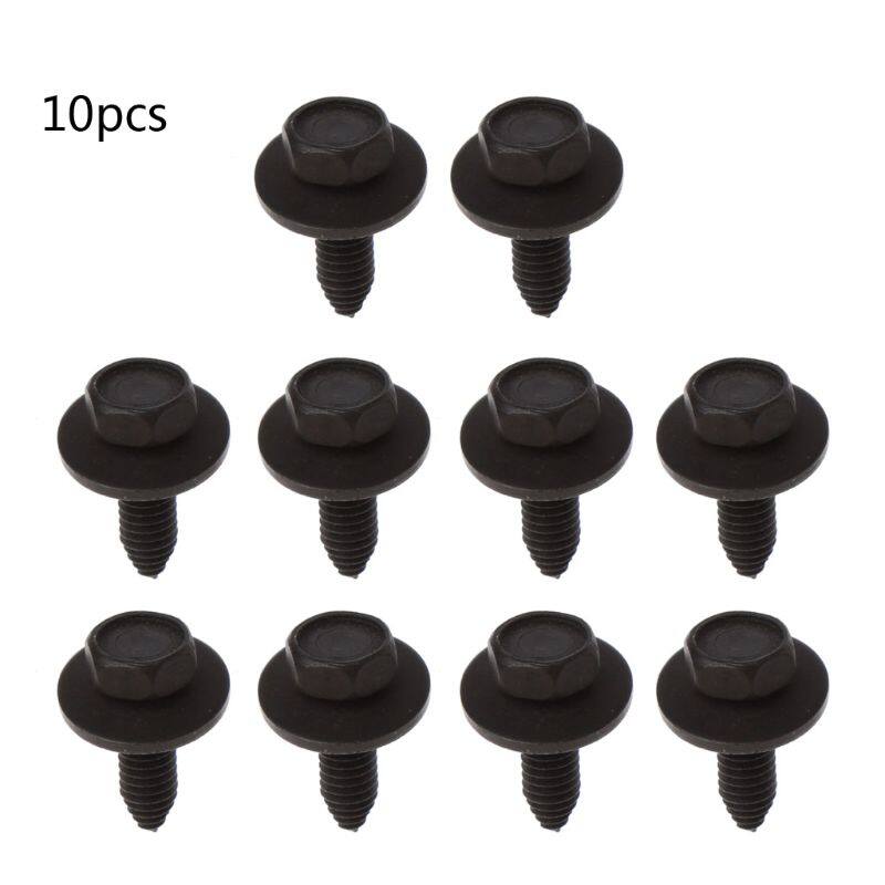 10PCS Universal Hex Screws Self Tapping Tapper Screw for Various Car Vehicle Models Kit