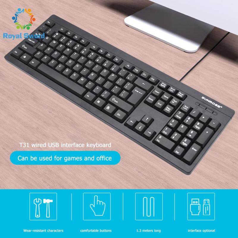 SUNROSE T31 104 Keys USB Wired Keypad Home Office Keyboard for Computer PC Singapore