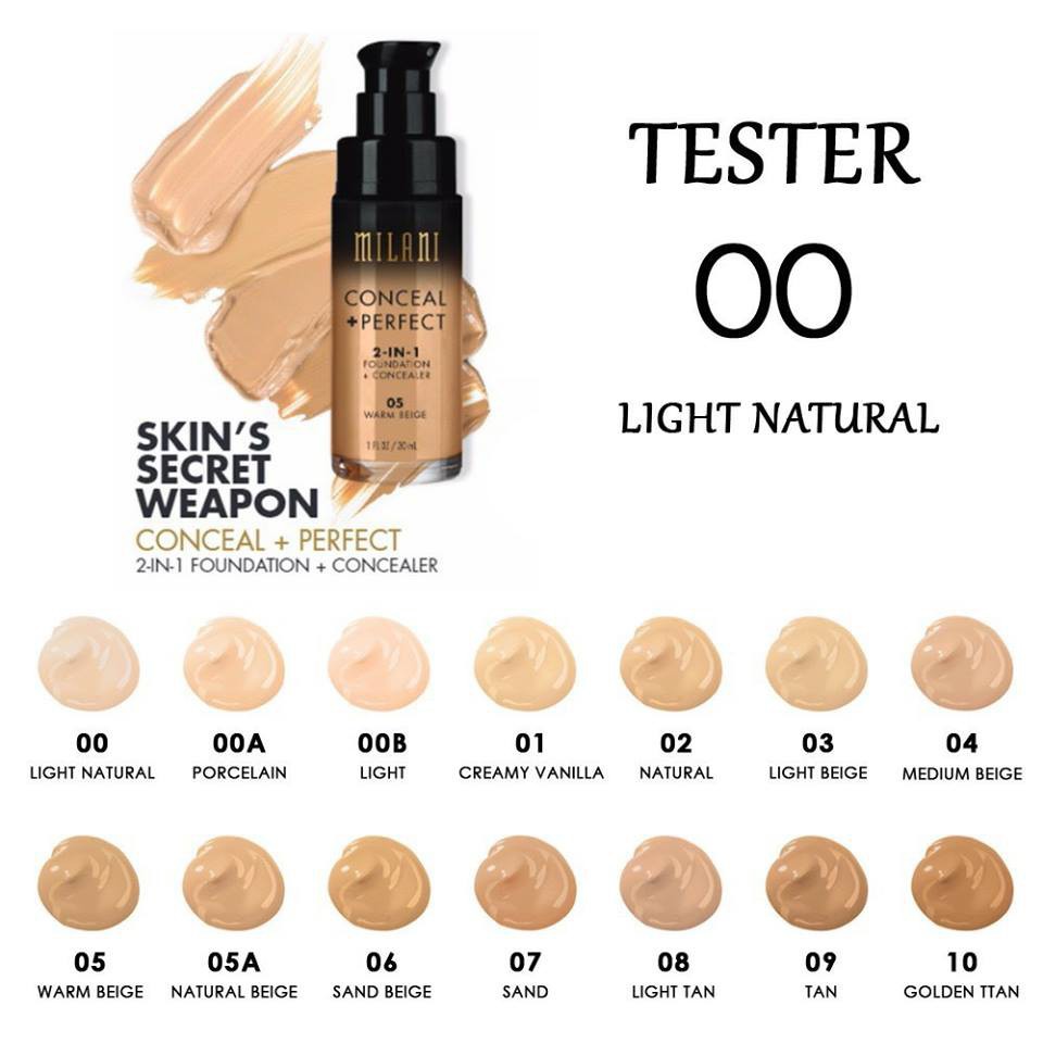 Kem nền Milani Conceal + Perfect 2 in 1 Foundation 30ml