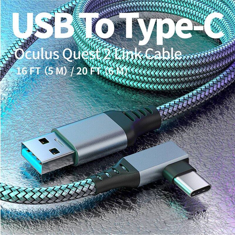 5M Data Cable for Oculus Quest 2 Headset USB 3.0 to Type C Charging Data Cable VR Glasses Accessories