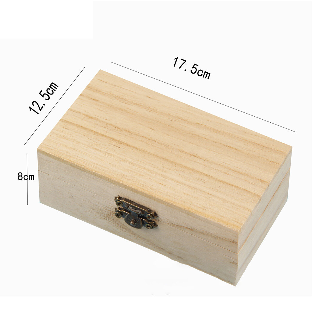 Wooden Boxes Plain Wood Storage Box Case for Jewellery Boxes Craft Gift