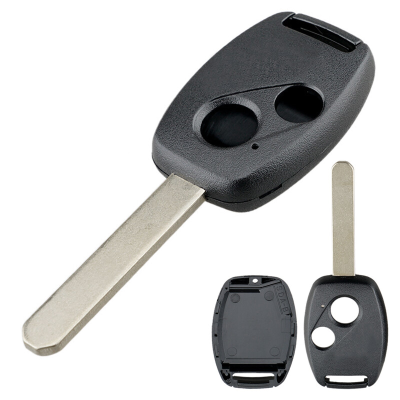 2 Buttons Replacement Key Case Shell Keyless Remote Fob Uncut Blade Fix Master Fit for Honda
