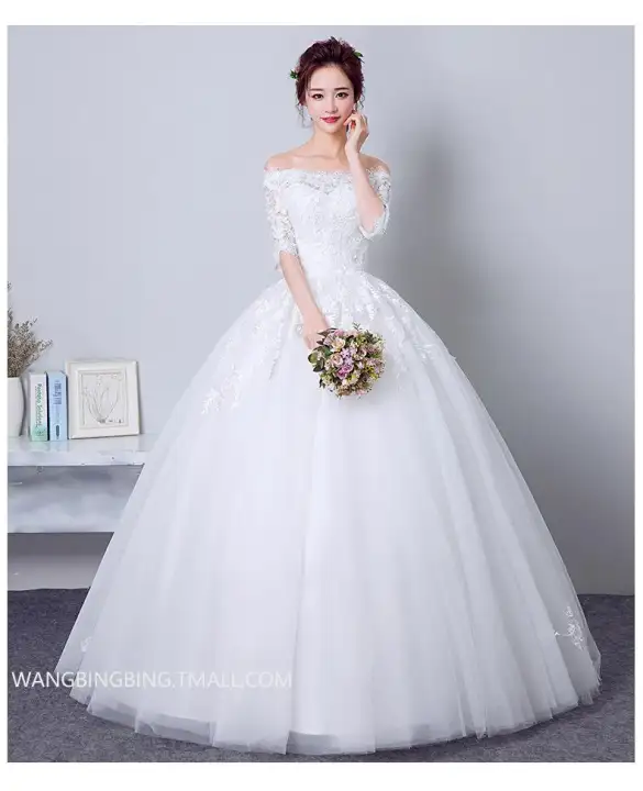 New One Shoulder Wedding Dresses Simple Off White Sequined Cheap
