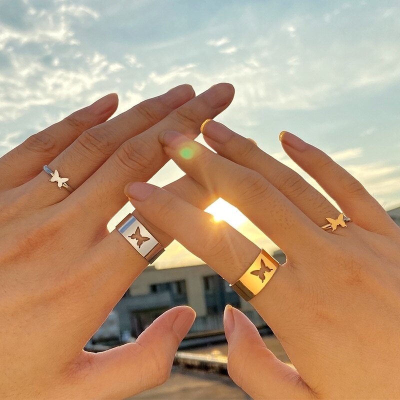 (MớI) Bộ NhẫN Đeo GiữA NgóN Tay