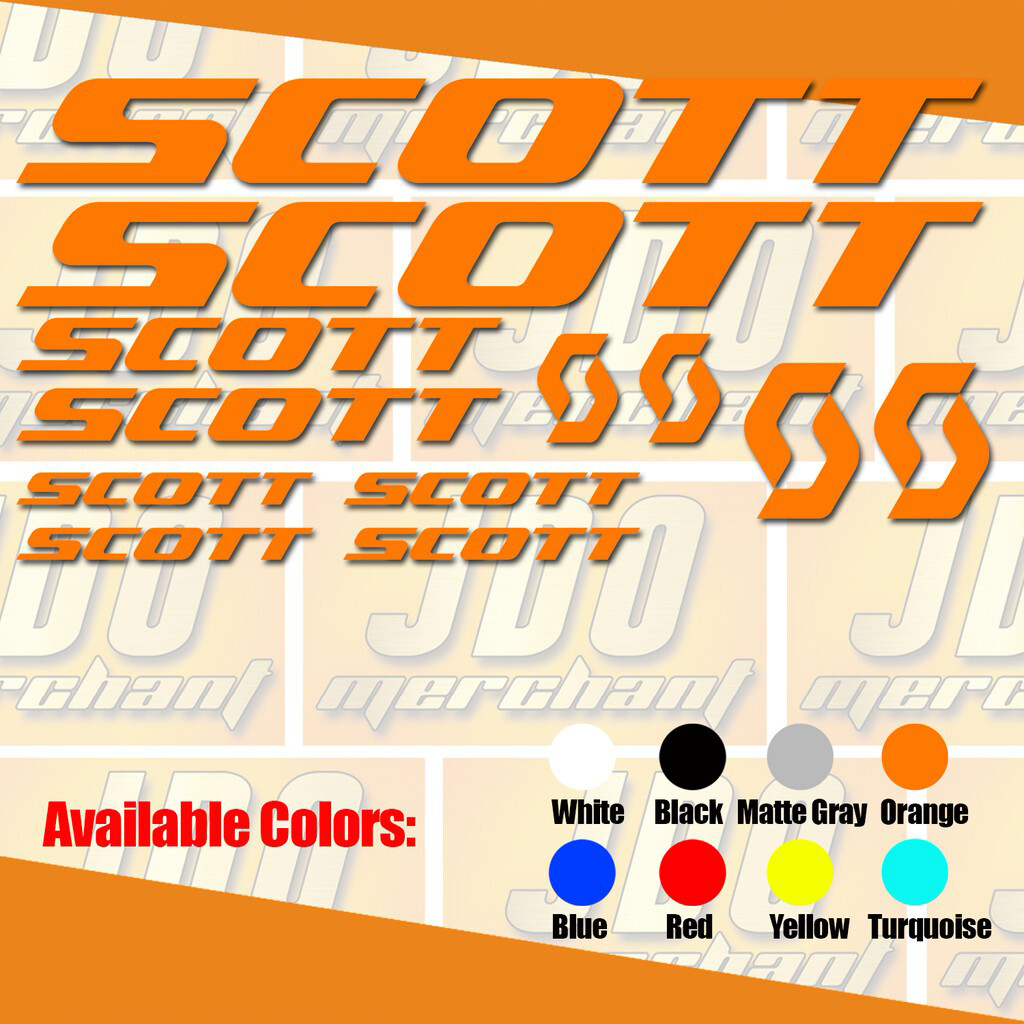 Wellsunny Scott bikes set Vinyl Stickers