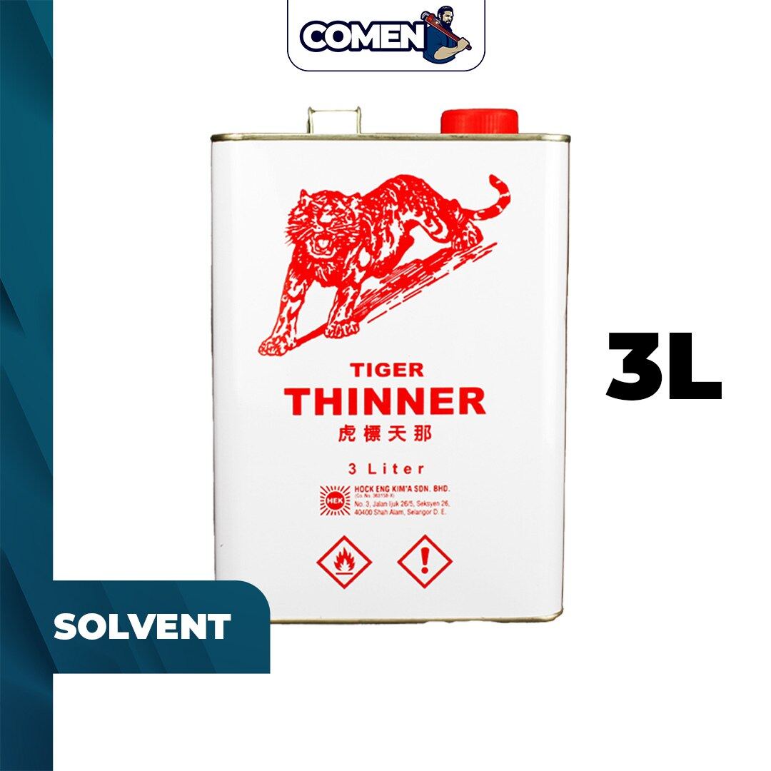 TIGER BRAND Thinner 3 Liter (Gallon) Solvent Paint Thinner Remover Paint Minyak Tina Cuci