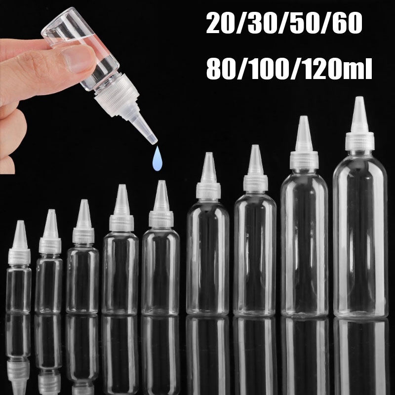 20-120ml rỗng có thể nạp lại ống nhỏ giọt chai bóp được container/Nhựa vòi phun ống nhỏ giọt trong suốt mũi nhọn chai bóp