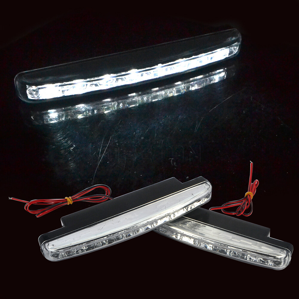 8LED Car Day-time Driving Running Light Car-Styling Car Fog Lamp Day-time Lamp Auto Fog Light Super Bright Waterproof DC 12V 