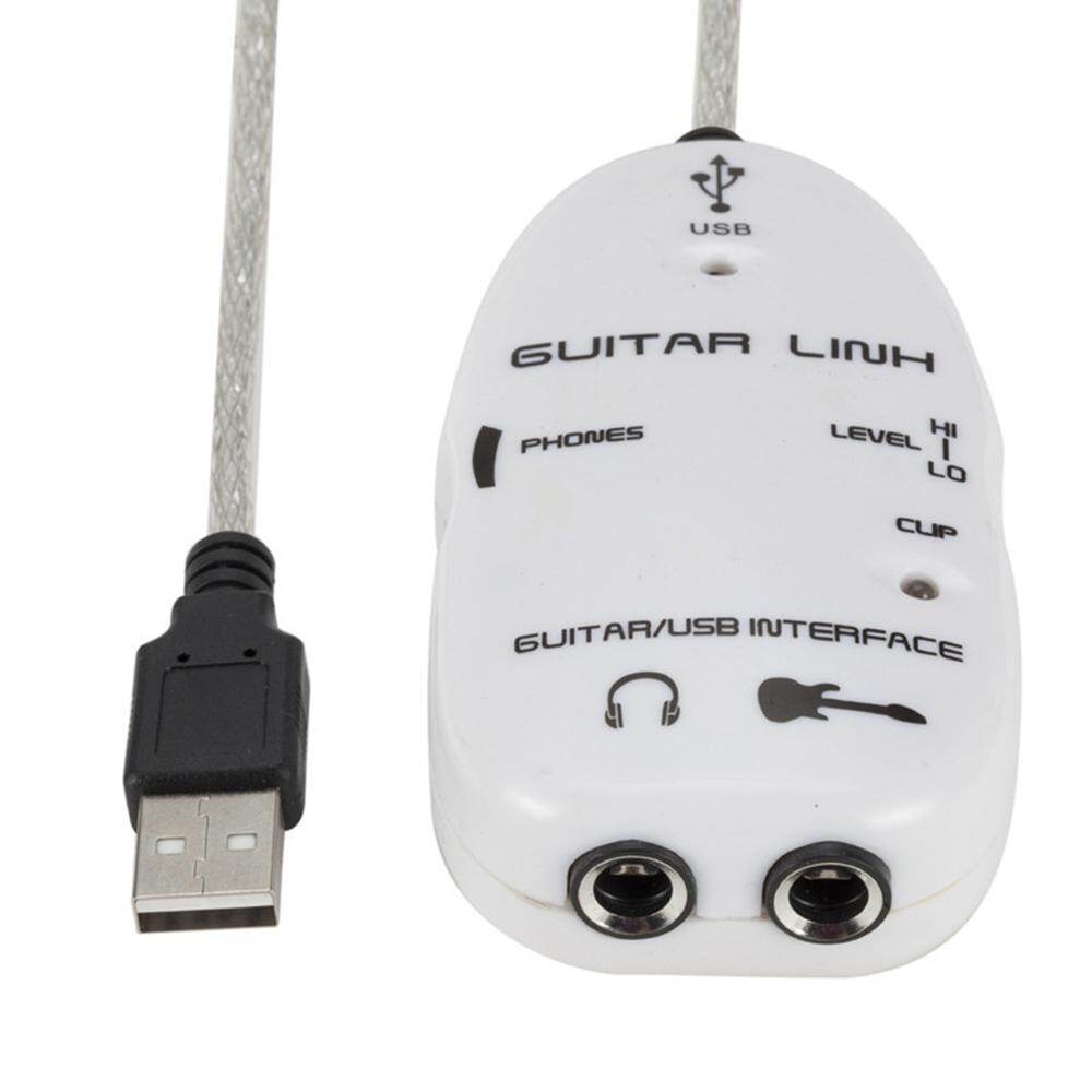 Guitar to USB Interface Link Cable Adapter Audio Connector Recorder for PC/Computer