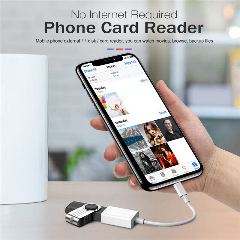 Bộ chuyển đổi USB OTG cho iPhone iPad ios13, bộ chuyển đổi Lightning sang USB 3.0, truyền dữ liệu vào/ra U-disk bàn phím chuột, bộ chuyển đổi Piano Midi Bộ chuyển đổi Lightning sang máy ảnh 2 trong 1 3 trong 1