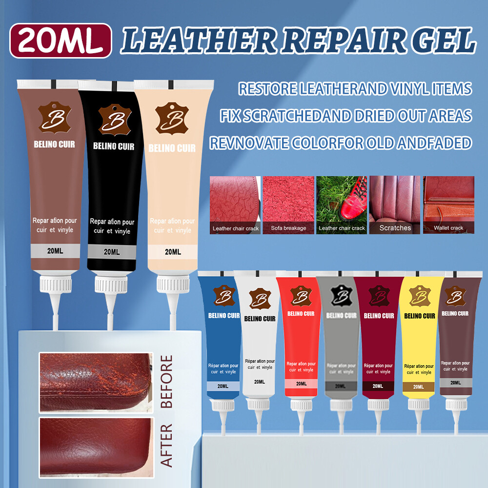 Keepwarm 20ml Advanced Car Leather Repair Gel Repairs Burns Holes Gouges for Car Seat Sofa Scratch Restoration Cracks Tool Cleaner Cleaning Tools