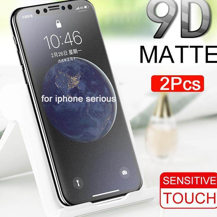 2 Pcs Frosted Matte Kaca untuk iPhone SE Kaca Antigores Kekerasan 9 H Iphone 6 7 8 11 Explosion-Proof Kaca Pelindung untuk iPhone X XR XS Max 6 6 S 7 7 Plus