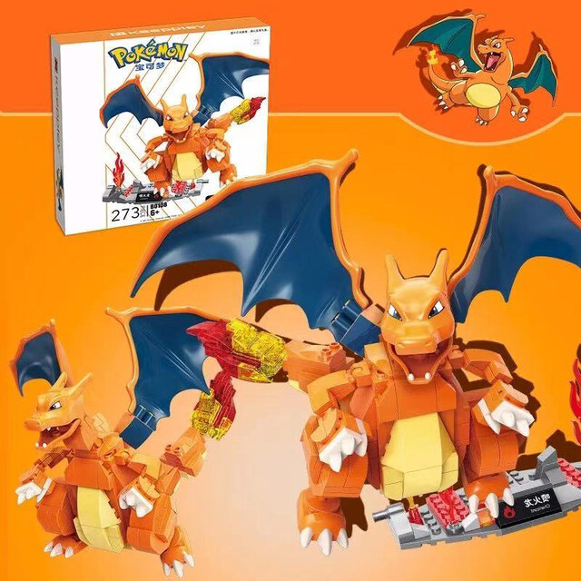 Pokémon Model Building Blocks Bricks Kits Set, Pikachu, Charizard,  Venusaur, Figuras do Anime dos desenhos animados