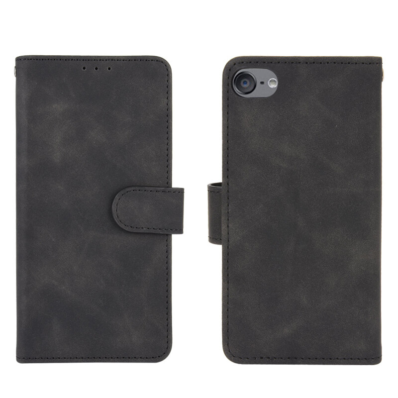 For ipod touch 5 6 7 case premium skin feel flip pu leather wallet clip phone cover