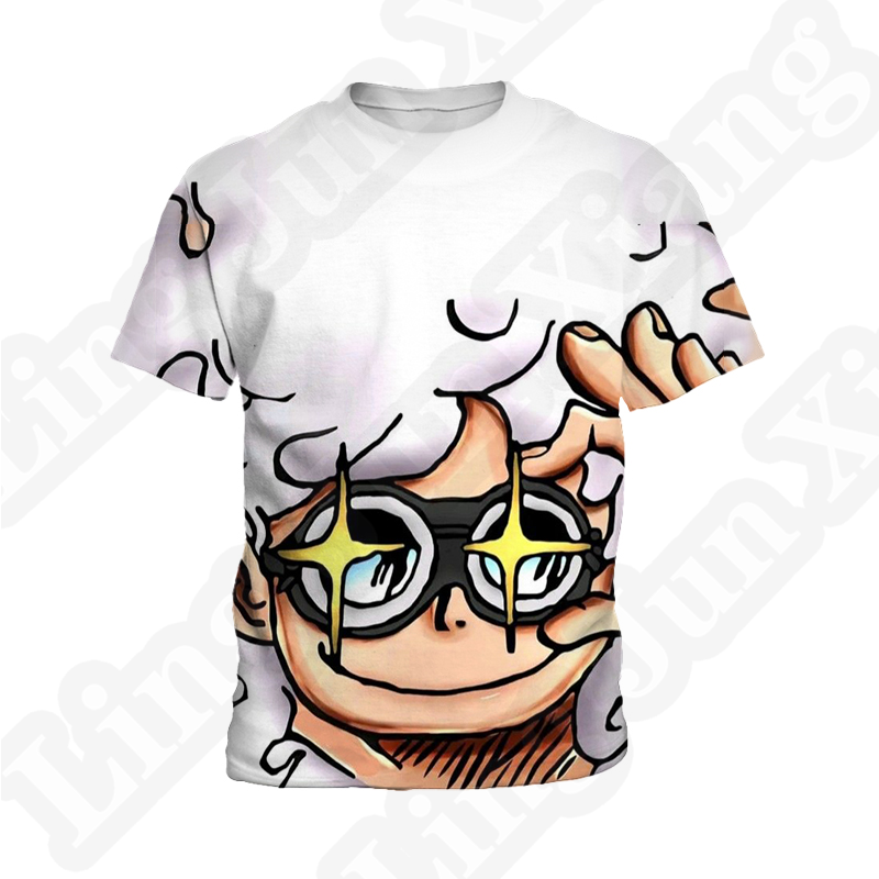 Luffy Gear 5 One Piece T-shirt para crianças, roupas para meninos e  meninas, roupas infantis, camisetas anime, tops de desenhos animados