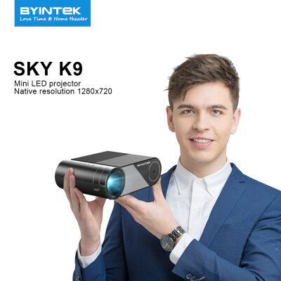 Byintek Sky K9 หลายหน้าจอแบบพกพาโปรเจคเตอร์ 1080 จุดรองรับ 250 ANSI Lumensล้างLEDโฮมเธียเตอร์โปรเจคเตอร์WIFIจอแสดงผลไร้สายเข้ากันได้มาร์ทโฟนพีซีแล็ปท็อปPS4 ทีวีกล่องสำหรับโฮมออฟฟิศความบันเทิงวิดีโอเกม