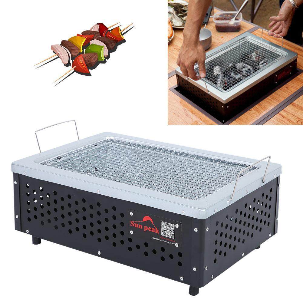 Đồng hồ nam Dây Thép Không Gỉ Di Động Than BBQ Bàn Nướng cho Nhà Cắm Trại