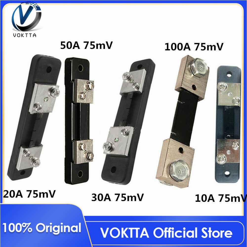 Original VOKTTA 75mV CG FL-2 Shunt 10/20/30/50/100A DC Ammeter Current Shunt Resistor For Amp Ammeter Panel Meter FL-2