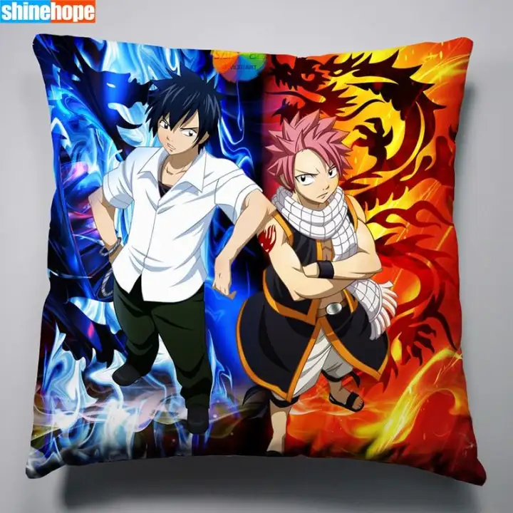 Anime Fairy Tail Pillowcase For Living Room Pillow Cover 45x45cm
