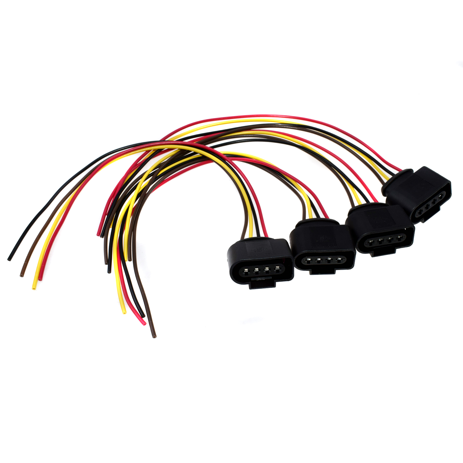 4 pcs Ignition Coil Connector Repair Kit Harness Plug Wiring For AUDI A3 A4 A5 TT VW Passat Golf Eos Passat SKODA SEAT FORD