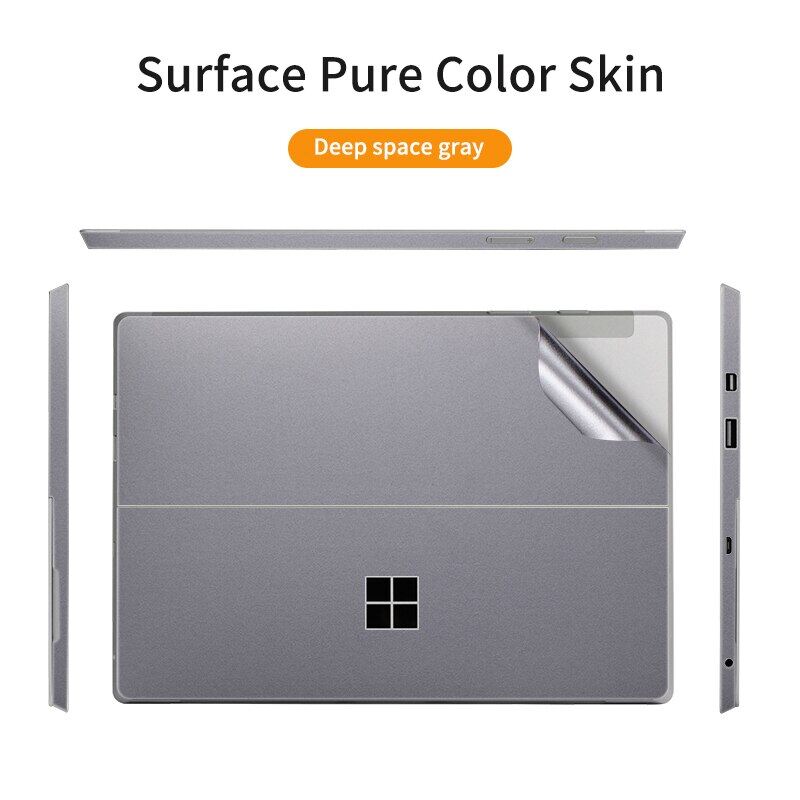 Solid color vinyl Sticker for Microsoft Surface Pro 7/6/5/4/3 8/9 Surface pro X GO 2 Back Cover Body Decal Skin Protector